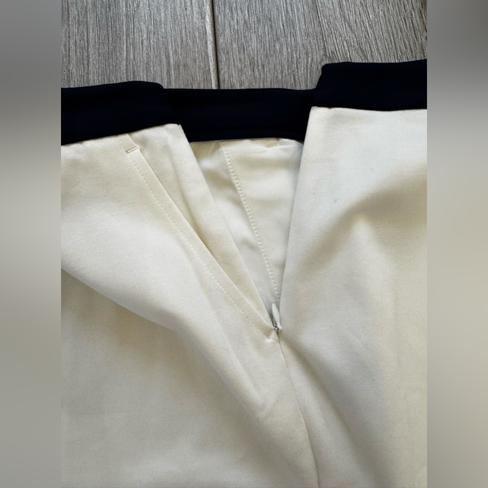 J.Mclaughlin ~ Women's Marf Skirt Mid-Length Pencil Ivory / blue trim Size 6 NWT - Picture 7 of 10